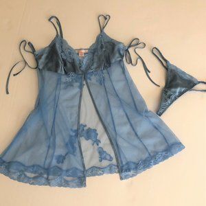 NWOT - VS Vintage Silk/Sheer Lace Lingerie-S